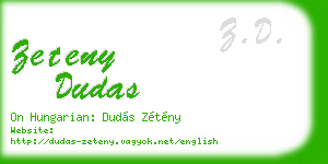 zeteny dudas business card